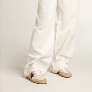 Golden Goose Ball Star with leopard print pony skin star and black heel tab